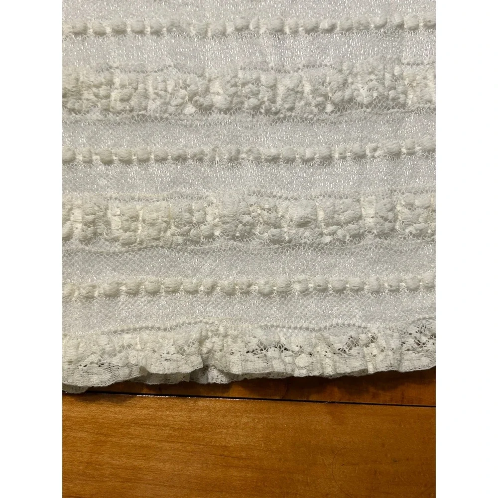 Ralph Lauren Romantic White Lace Spaghetti Strap Sheath Dress Pom Pom Detail - Picture 11 of 13
